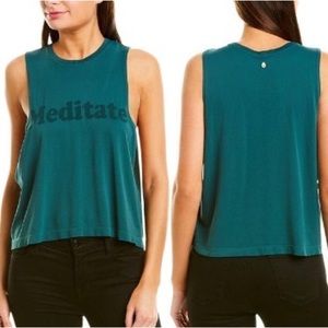 NWOT Spiritual Gangster Super Nova Mediate Muscle Tank Top in Jade Teal